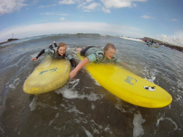 Surfing is great to do with friends